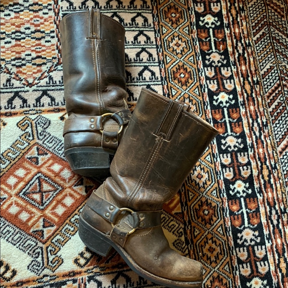 Frye Dark Brown Leather Boots